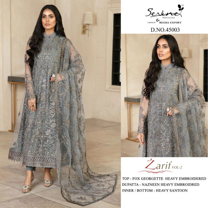 Serene Zarif 2 Heavy Festive Wear Georgette Embroidery Pakistani Salwar Kameez